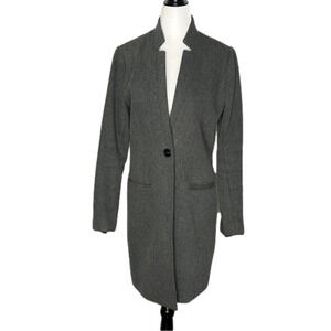 The Maison Cinqcent 500 Grey Wool  Blazer Coat